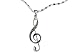 Embolden Jewelry Musical Note Necklace [Silver Engraved] Music is What Feelings Sound Like [Treble Clef Charm Pendant] for Young Musicians