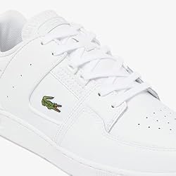 Lacoste Mens Court Cage Sneaker, WHT/WHT, 10