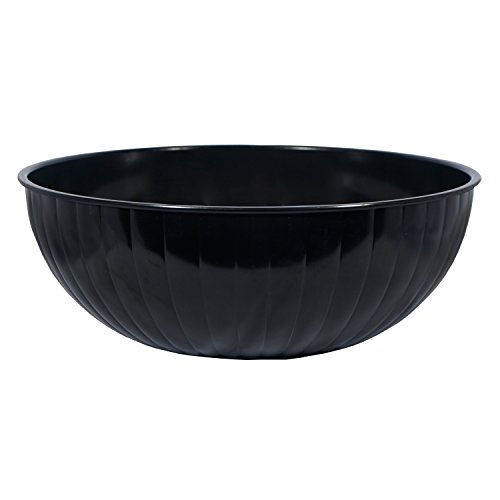 Party Essentials N532489 Hard Plastic 192-Ounce Serving Bowl, Black