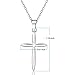 Onairmall 925 Sterling Silver Cross Necklace for Women Girls Infinity Cross Smiple Chic Necklace Pendant