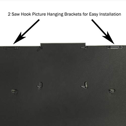 MELANNCO Customizable Letter Board with 8-Opening Photo Collage, 19-Inch-by-17-Inch, Black