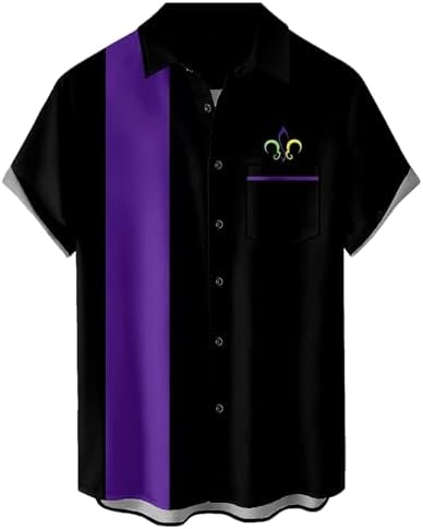 Amazon.com: Men's Vintage Bowling Shirt 1950s Retro Short Sleeve