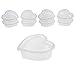 LJY 24-Piece Multi-Size Plastic Storage Containers with Lids, Small Craft Organizers for Beads, Diamond Art,Small Parts,Jewelry and Hardware, Stackable Hinged Box Set (White)