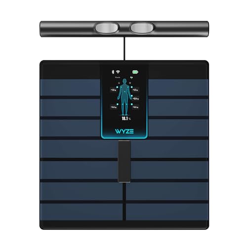 Wyze Smart Scale Ultra BodyScan with Handle – Wi-Fi & Bluetooth Body Composition Scale for Weight, BMI, Body Fat, Muscle Mass, and Segmental Measurement, 400 lbs, Black