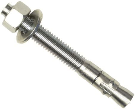Wej-It Ankr-TITE AT Wedge Anchor, Carbon Steel, Zinc Plated Finish, Meets QQZ-325Z Type II Class 3 and GSA FFS-325 Group II Type 4 Class 1 Specifications, 7/8" Diameter, 8" Length, 5" Threaded Length (Pack Of 5)