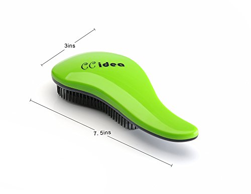 CCIDEA Detangling Brush - Glide Thru Detangler Hair Comb or Brush - No More Tangle - Adults & Kids (green) - Thumbnail 3