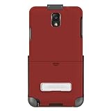 Seidio SURFACE Case with Metal Kickstand and Holster Combo for  Samsung Galaxy Note 3 - Retail Packaging - Garnet Red