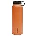 Fifty/Fifty Orange Vacuum-Insulated Stainless Steel Bottle with Wide Mouth - 40 oz. Capacity