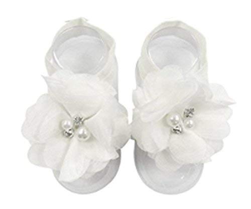 white newborn sandals