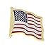 American Flag 4x6 Inch with Weighted Base and Flag Lapel Pin Bundle