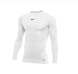 NIKE Pro Long Sleeve Compression Top (White/Black) (M)