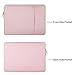 MOSISO Laptop Sleeve Bag Only Compatible with MacBook 12 inch with Retina Display A1534 2017/2016/2015 Release, Polyester Vertical Case with Pocket, Pink