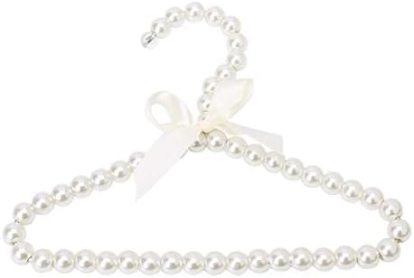 CHUNJIANGSHUI Fashion Plastic Pearl Bow Clothes Clothing Hanger For Kids Children Pet Dog Cat