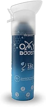 REIDEL Natural Portable Oxygen Cylinder Can with Inbuilt Mask (9 Litre) (160 Breaths Approx) (PACK OF 1)