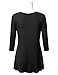 DRESSIS Women's Basic 3/4 Sleeve Crewneck Tunic Top S-3XL (15 Colors)