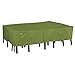 Classic Accessories Sodo Patio/Outdoor Table & Chair Set Cover - Tough and Weather Resistant Patio Set Cover, Rectangle/Oval, Large, Herb (55-344-051901-EC)