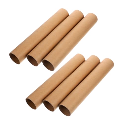 OSALADI 6PCS Brown Cardboard Tubes for DIY Crafts Art Projects and Scrapbooking for Teachers and Home Use for Creative Projects and Decorations