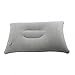 Super Thick Flocking Fabric Inflatable Pillow Portable Travel Pillow Grey