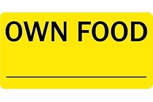 Own Food Veterinary Labels - Yellow, 2” x1”, 500 Labels/Roll | Place on Cage, Charts, & Records - Veterinary Clinics/Hospitals | LabelValue Brand