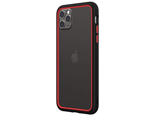 RHINOSHIELD Bumper Case compatible with [iPhone 11 Pro Max] | CrashGuard NX - Shock Absorbent Slim Design Protective Cover 3.5M / 11ft Drop Protection - Black/Red