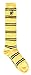 Harry Potter Hufflepuff Striped Juniors/Ladies Knee High Socks with Embroidered Crest