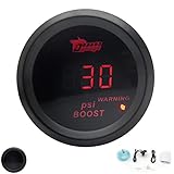 Sixbuys 2" 52mm Red Digital LED Elec 30 PSI Turbo