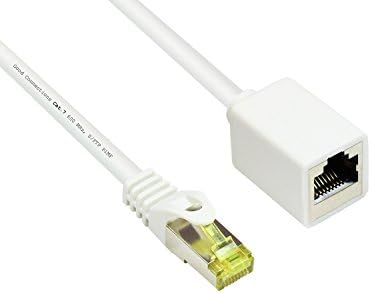 Good Connections Cat.5e Ethernet LAN Patch Cable Snagless RNS, SF/UTP, 100 MHz; Gigabit Capable (10/100/1000 Base-T Ethernet Networking) for Patch Panel, Switch, Router, Modem white White 5 m