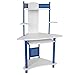 Flash Furniture Walker Blue Corner Computer Desk with Hutch