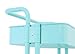3-Tier Metal Mesh Storage Shelf Utility Rolling Cart with Removable Handle and Plug, Indoor or Outdoor Storage Organizer, Turquoise