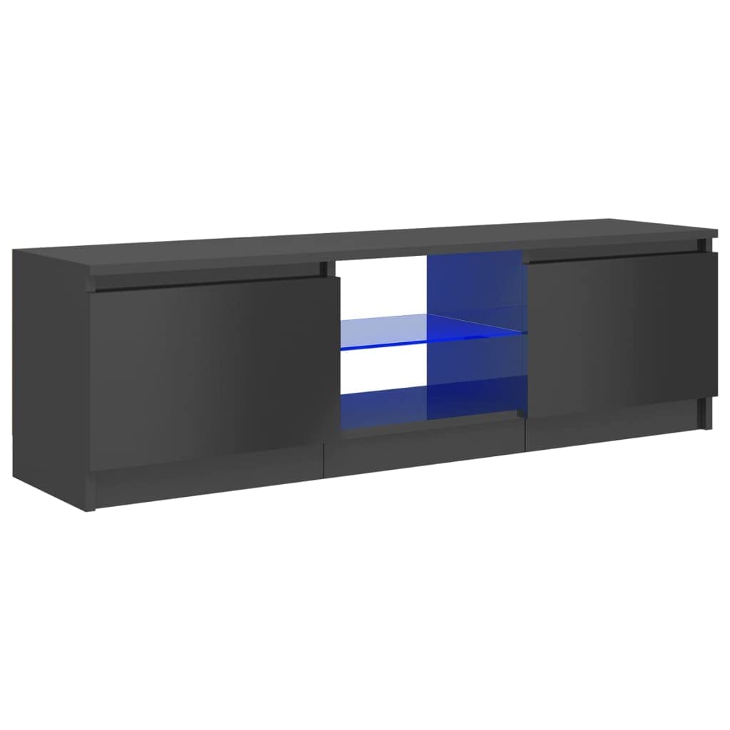 vidaXL-Mueble-para-TV-con-Luces-LED-Soporte-Mobiliario-Aparador-Estante-Salon-Sala-de-Estar-Dormitorio-Decoracion-Gris