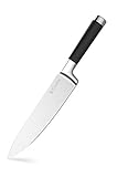 iCooker 8-inch Chef Knife [Stainless Steel] - Professional Japanese Gyutou Kitchen Knife for Cutting and Carving Meat Food - Best Quality High Premium Blade, Sharp Cutlery [8 Inch]