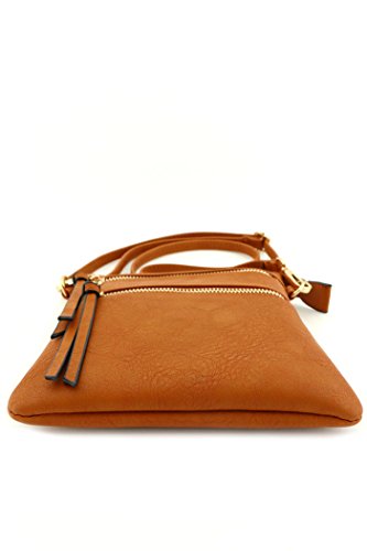 Functional Multi Pocket Crossbody Bag Brown