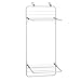 mDesign Steel Collapsible Over The Door, Hanging Laundry Dry Rack Clothes Organizer, 2 Tiers - for Indoor Air-Drying Clothing, Towels, Lingerie, Hosiery, Delicates - Folds Compact - White/Gray