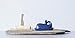Creative Co-Op Dark Blue Whale Shaped Butter Dish with Lid