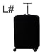 Cosmos® Black Color Stretch Fabric Luggage Suitcase Protector Cover fits Most 26