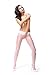 Miss O Lace Top Open Crotch Pantyhose -Large / XL-White