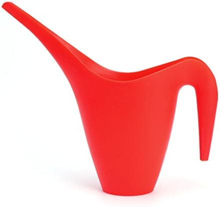 Hiking! 1L Plastic Durable Watering Can, Long Spout Flower Garden Tools Stylish Handy (red)