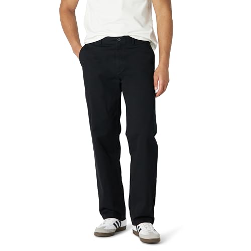 Amazon Essentials Men's Relaxed-Fit Cotton Chino Pant, Black, 36Wx30L
