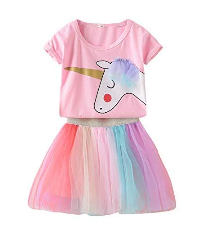 Googogaaga Girl’s Cotton Unicorn Printed...