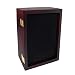 ForeverFrames - 12x15x2 Shadow Box Display Case | Magnetically Opens and Closes like a Door - Real Wood, Strong Glass, Linen Background | Cherry Red | For Wall and Desktop. Protect Important Memories