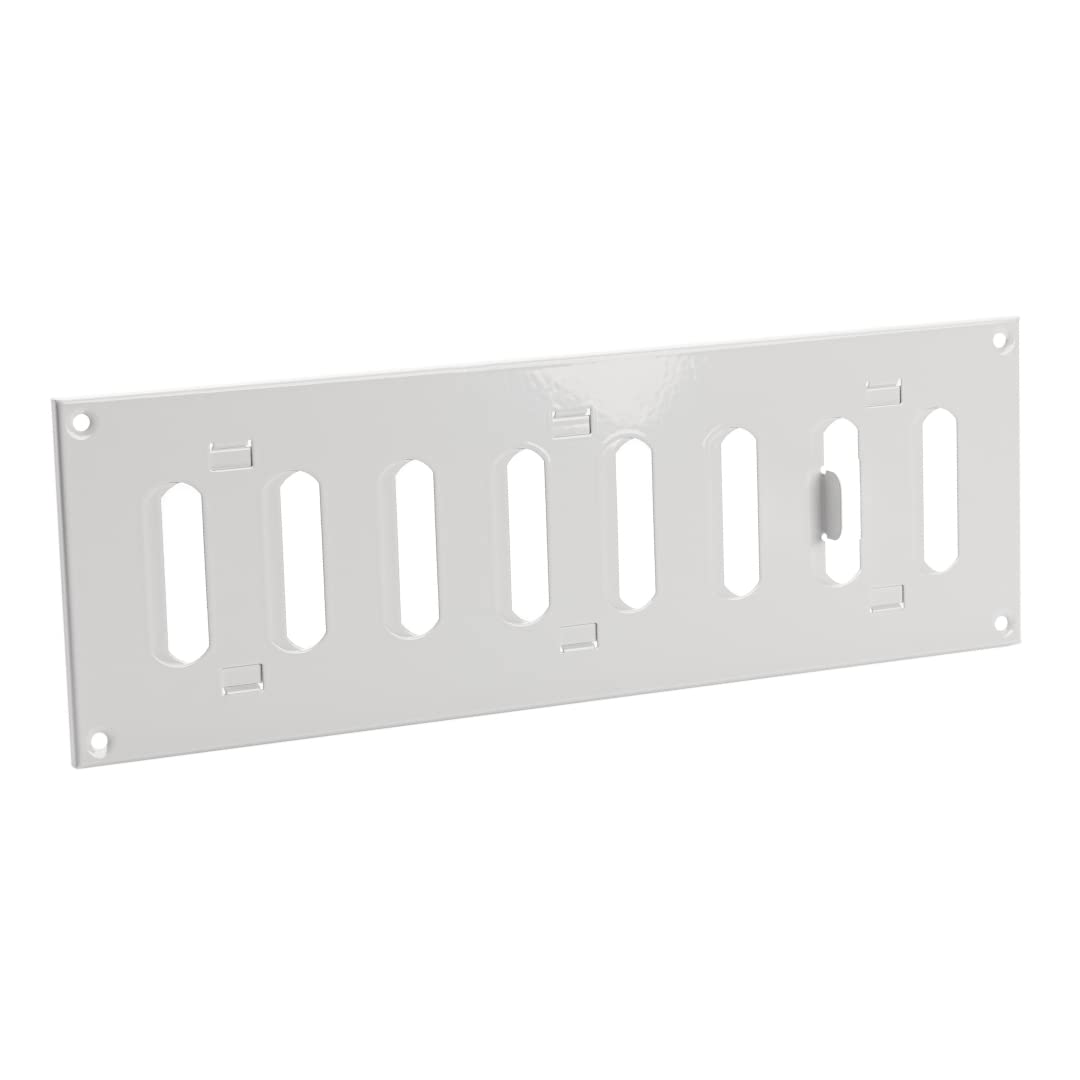 300x100mm (12x4") Sliding Grille Made of Sheet Steel – White Ventilation Grille Exhaust Grille