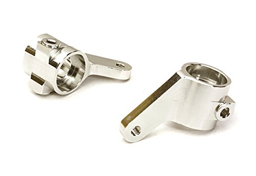 Integy RC Model Hop-ups C27632SILVER Billet Machined Alloy Steering Knuckles for Traxxas 1/10 Bigfoot 2WD Truck