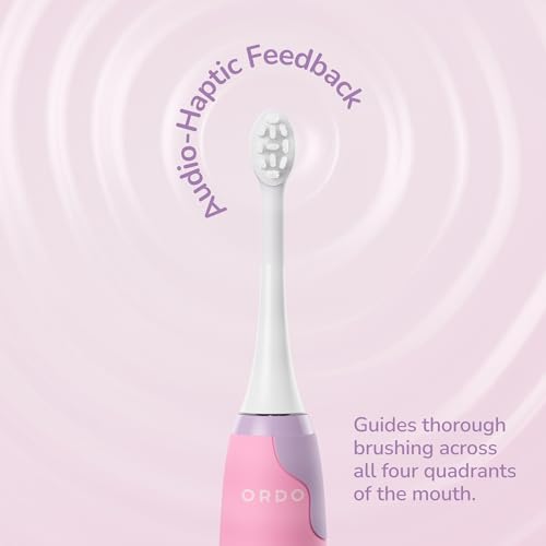 ORDO Sonic Squishmallows Kids Electric Toothbrush – Rechargeable, 3 Brushing Modes, 2-Min Timer, 5+ Weeks Battery, 2 Brush Heads Included, Gift for Children Ages 4+, Patty