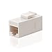 VCE CAT5e RJ45 Keystone Coupler Insert of 5 Pack, CAT5 Inline Coupler Female to Female UTP CAT5E Coupler Keystone - White