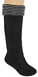 Capelli New York Ladies Tall Rain Boot Liner With Horizontal Purl & Metallic Cuff