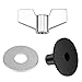 SelfTek 21 Pcs Cymbal Replacement Accessories, Cymbal Stand Felts Drum Cymbal Felt Pads, Cymbal Felts Hi-Hat Clutch Felt Hi Hat Cup, Washer, Sleeves and Base Wing Nuts Replacement for Drum Set