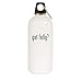 got folly? - 20oz Stainless Steel White Water Bottle with Carabiner, White