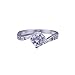 Noble Jewelry 925 Silver Women Ring Cross Head White Zircon Size 7