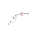 WOWOHE Belly Button Rings for Women Stainless Steel 14G Pink Hearts Dangle Long Belly Rings Body Piercing Jewelry Navel Rings