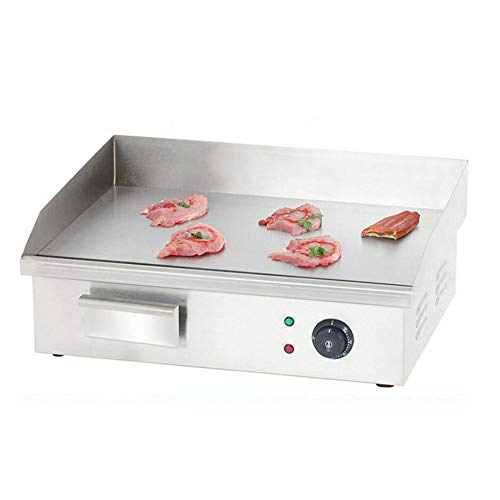 20'' Commercial Countertop Griddle - PROMOTOR Electric Griddle Tools Stainless Steel Electric Thermomate Grill BBQ Plate - Thumbnail 6